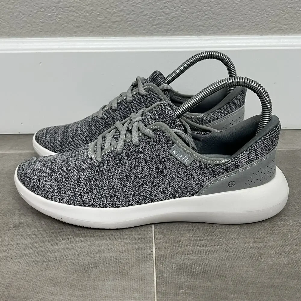 Kizik Madrid Eco Knit Mens 6.5/Womens 8 Gray Hands Free Comfort Sneaker Shoes - Picture 3 of 7
